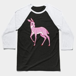 Pink Deer Pattern Baseball T-Shirt